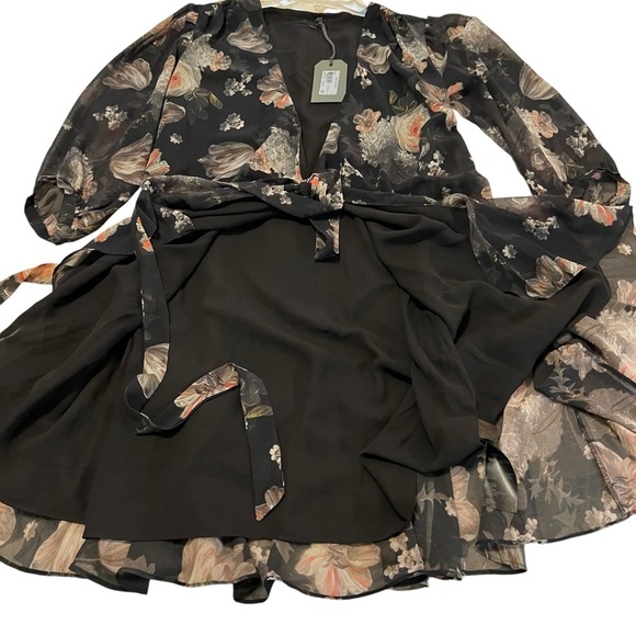 NWT ALLSAINTS Jade Eden Wrap Dress Whimsigoth small mini fairy - Picture 12 of 16